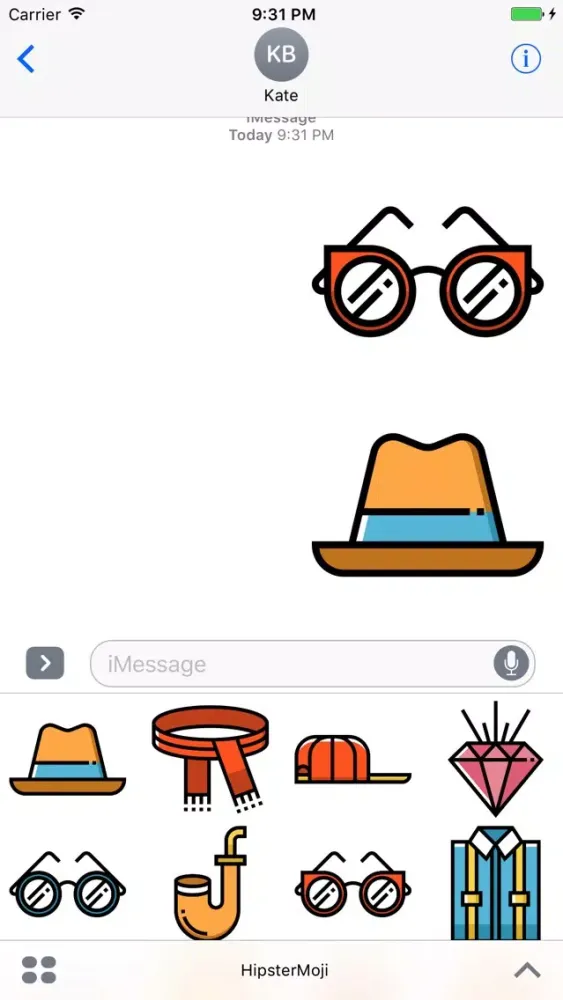 HipsterMoji - Amazing Gentleman Stickers Screenshots