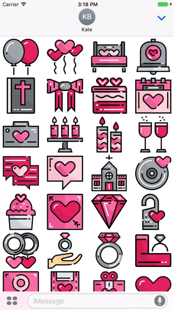 Capturas de tela do Just Married - Emoji For Young Couples