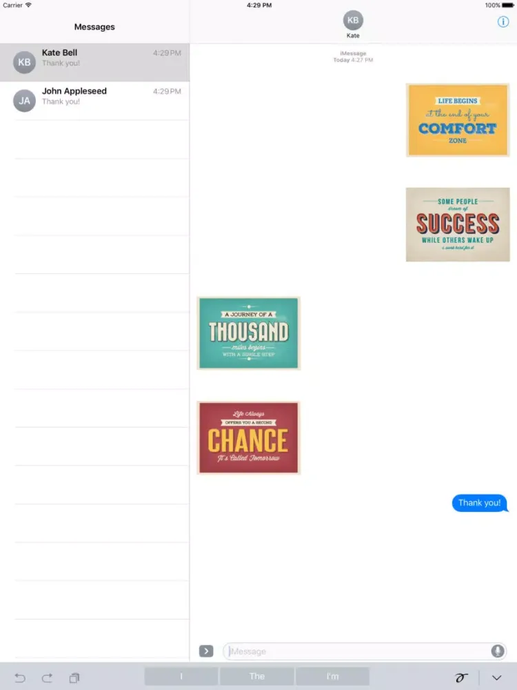 Zrzuty ekranu Motivational Stickers for iMessage Chat Emojis iPad 