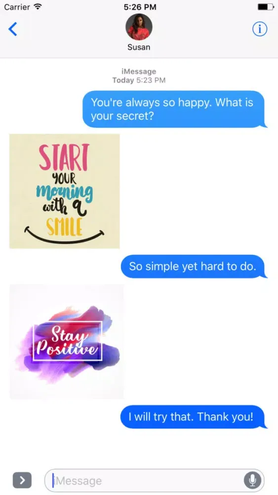 Zrzuty ekranu Motivational Stickers for iMessage Chat Emojis