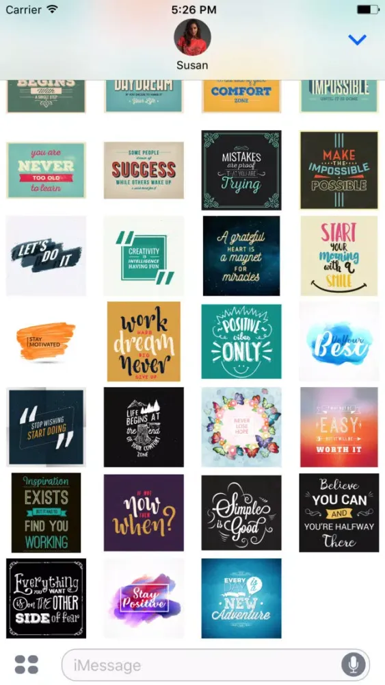 Zrzuty ekranu Motivational Stickers for iMessage Chat Emojis