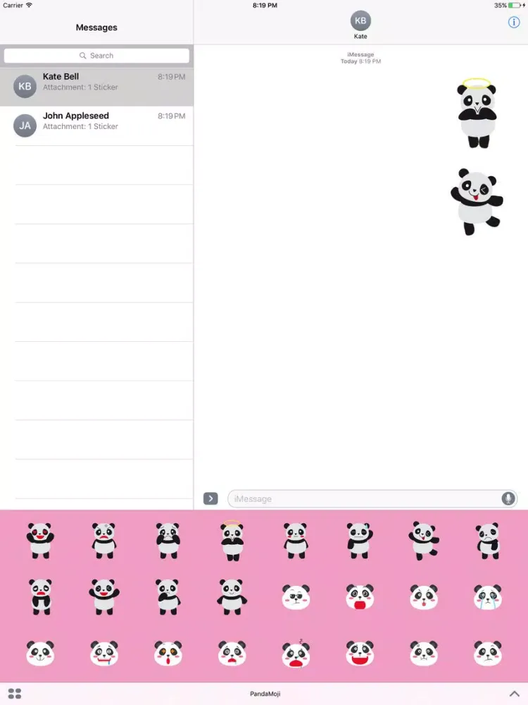 تصاویر PandaMoji Stickers - Cute Emojis iPad 