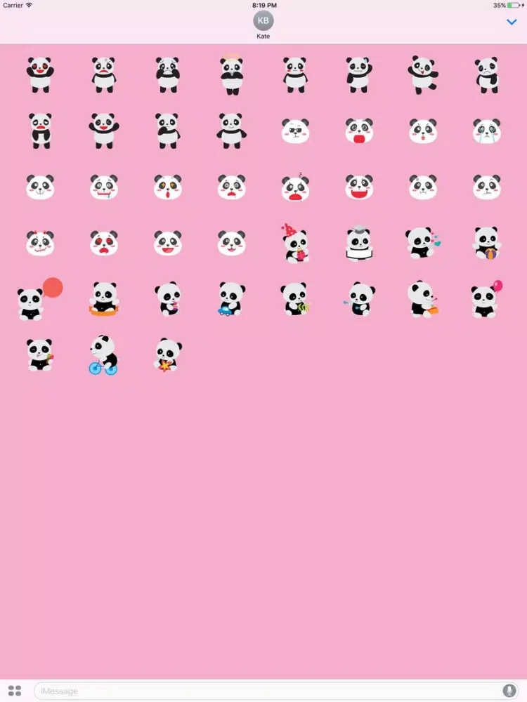 تصاویر PandaMoji Stickers - Cute Emojis iPad 