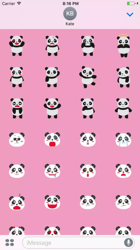 تصاویر PandaMoji Stickers - Cute Emojis