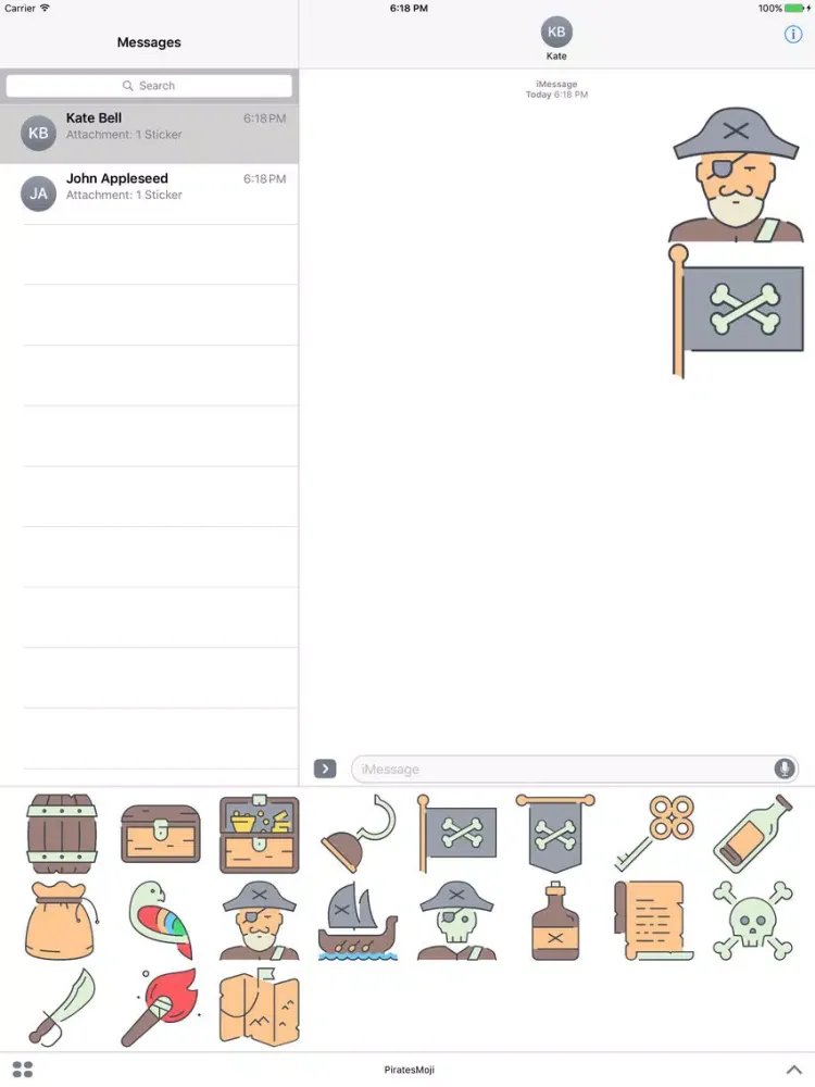 تصاویر PiratesMoji - Marine Pirates Stickers iPad 