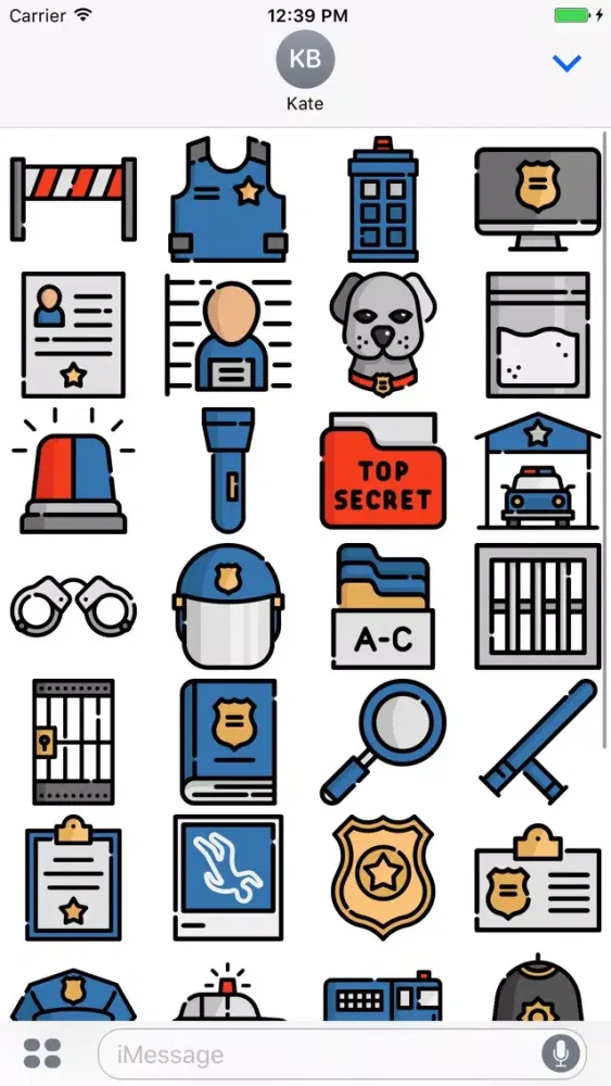 ภาพหน้าจอของ PoliceEmoji Stickers