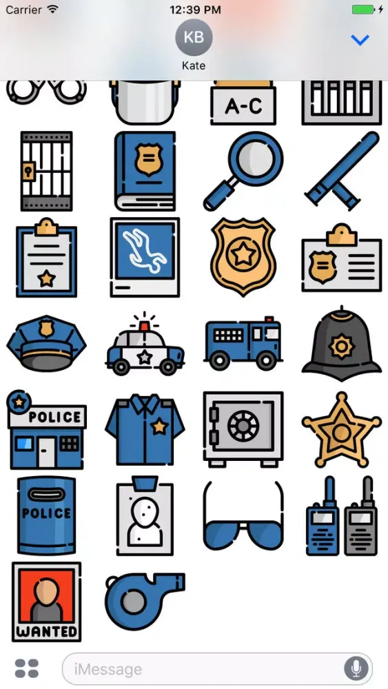 ภาพหน้าจอของ PoliceEmoji Stickers
