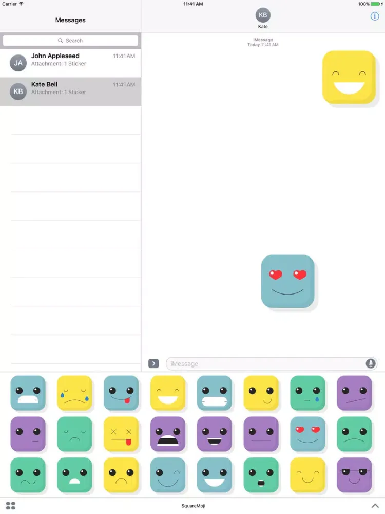 Zrzuty ekranu SquareMoji - Cute Emoticons Stickers iPad 
