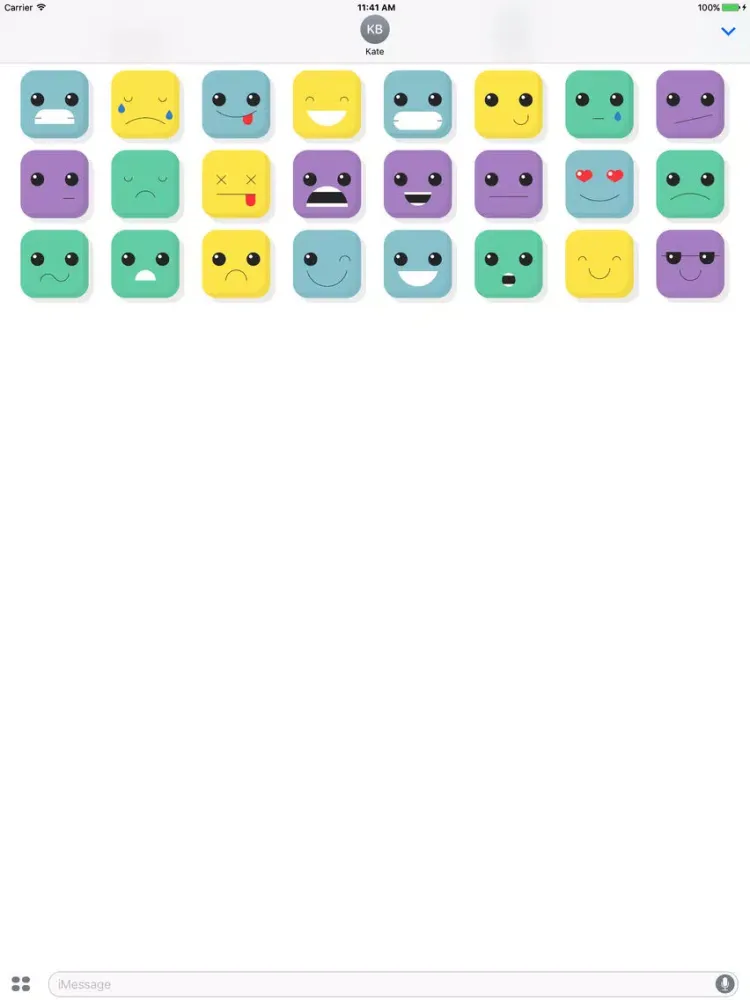 Zrzuty ekranu SquareMoji - Cute Emoticons Stickers iPad 
