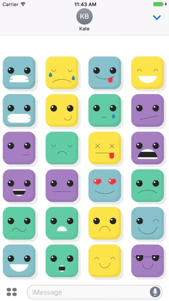 Zrzuty ekranu SquareMoji - Cute Emoticons Stickers
