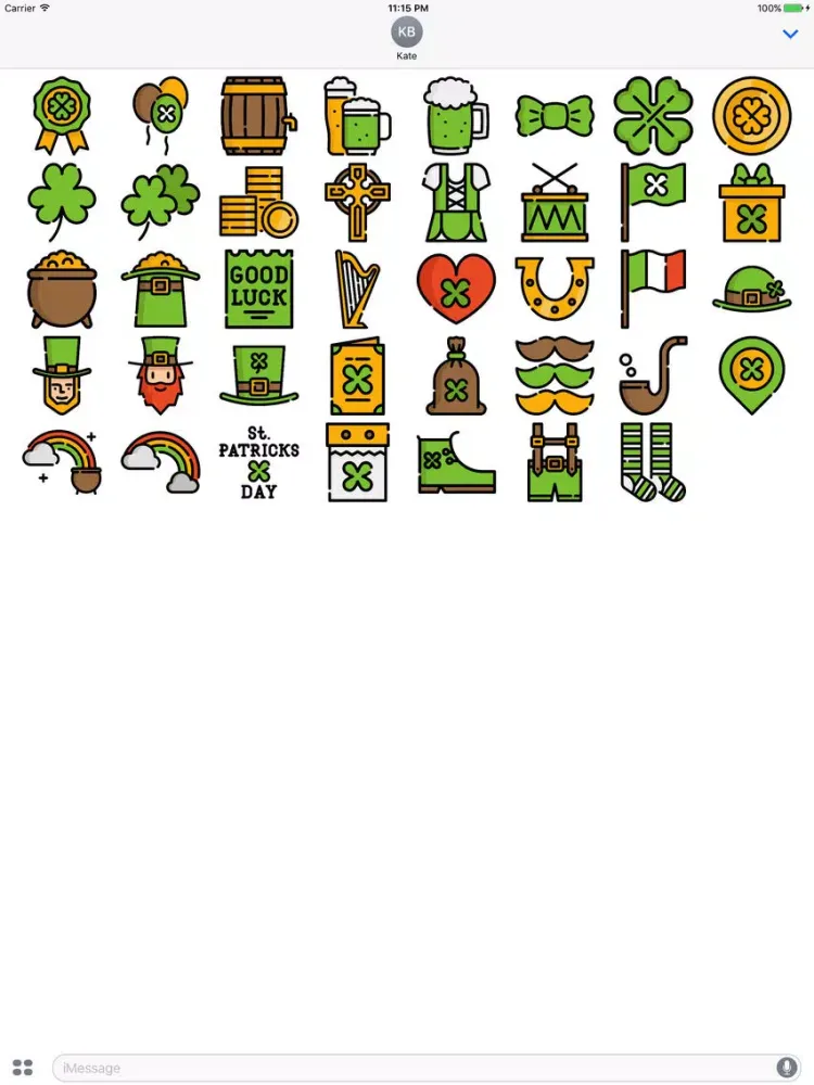 Screenshot di St. Paddy's Day Stickers - Patrick's Emoji iPad 
