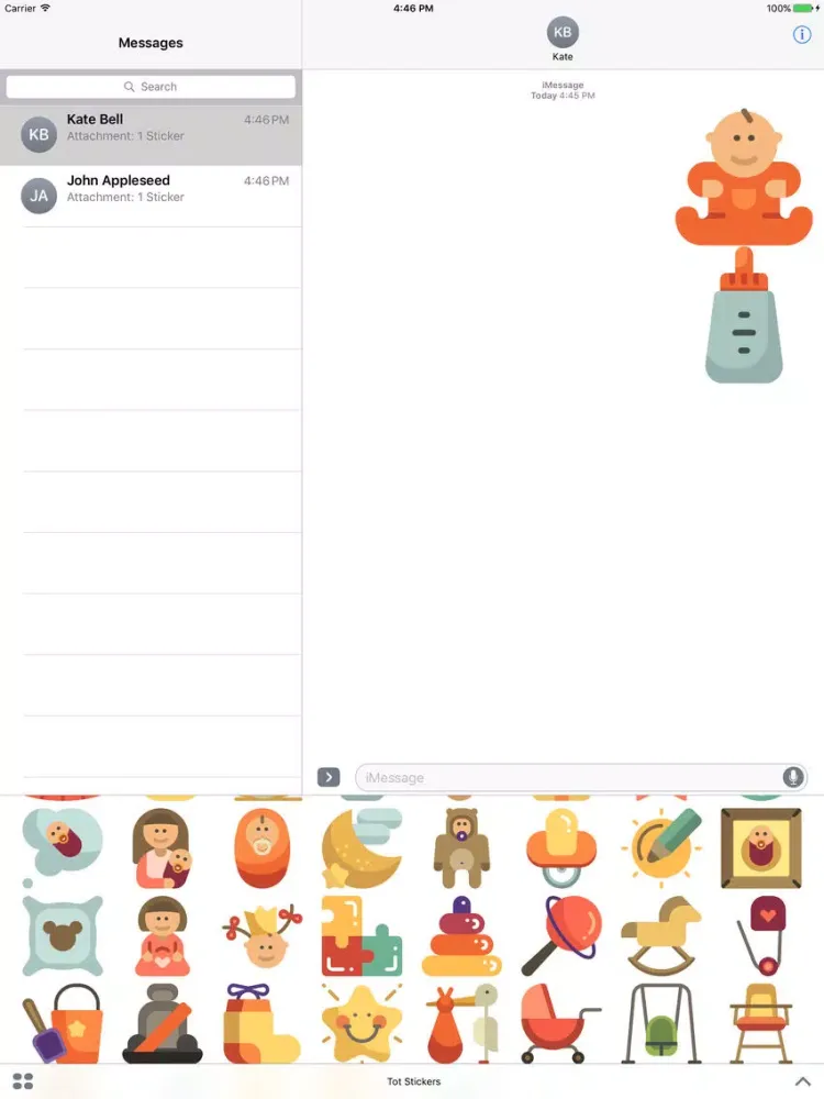 تصاویر Tots Stickers - Emoji for Young Families iPad 