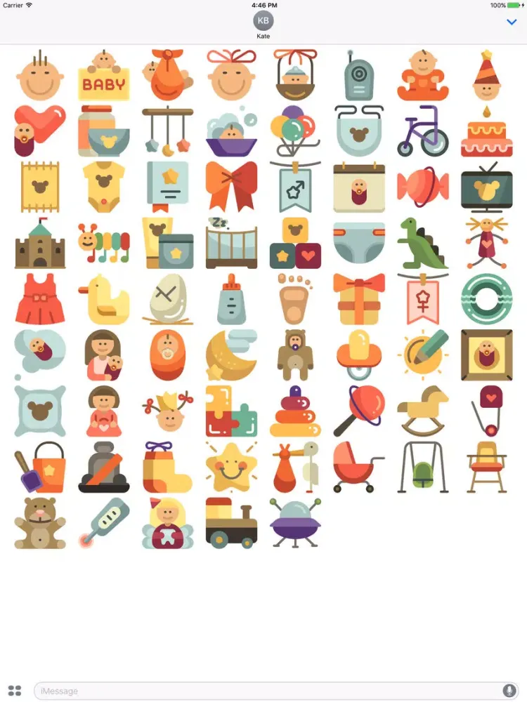 تصاویر Tots Stickers - Emoji for Young Families iPad 