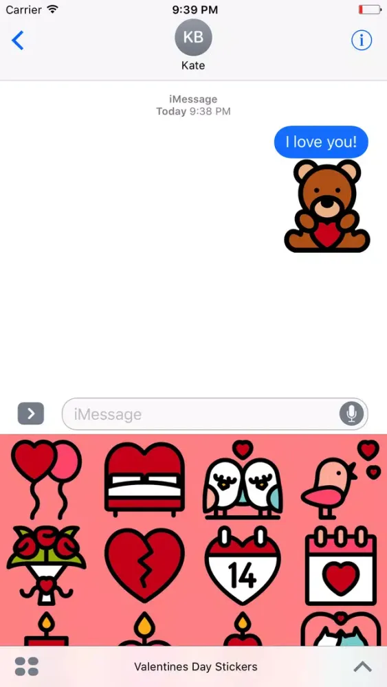Ảnh chụp màn hình của Valentine's Day Stickers - Love For Messages