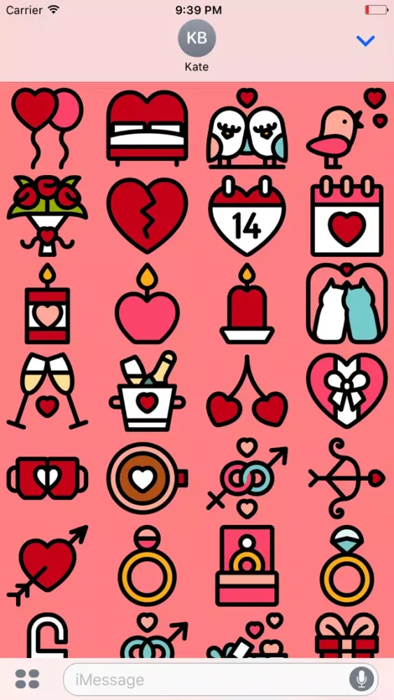 Ảnh chụp màn hình của Valentine's Day Stickers - Love For Messages