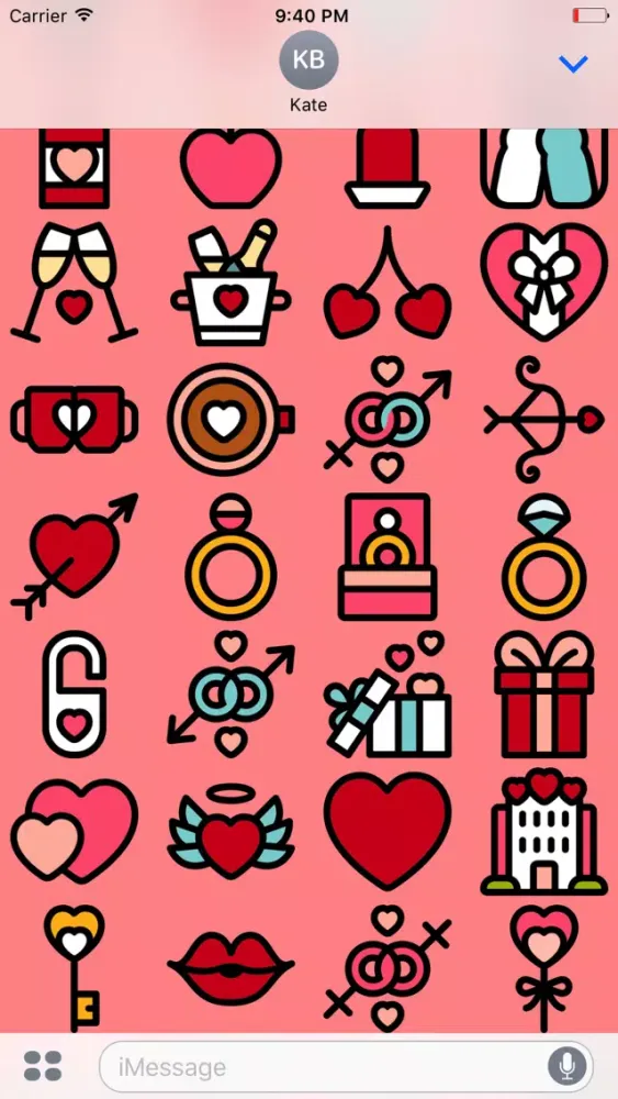 Ảnh chụp màn hình của Valentine's Day Stickers - Love For Messages