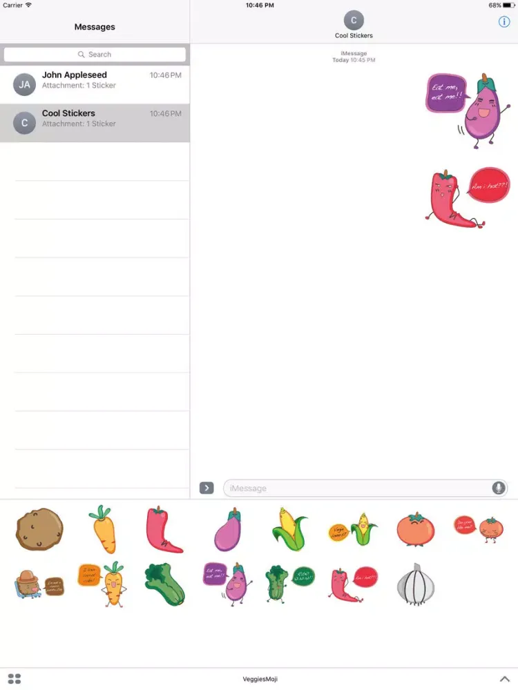 Zrzuty ekranu VeggiesMoji - Stickers for Vegans iPad 