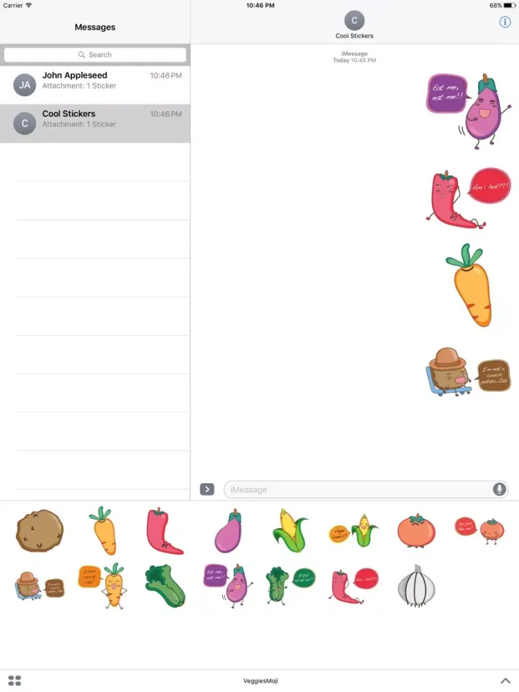 Zrzuty ekranu VeggiesMoji - Stickers for Vegans iPad 