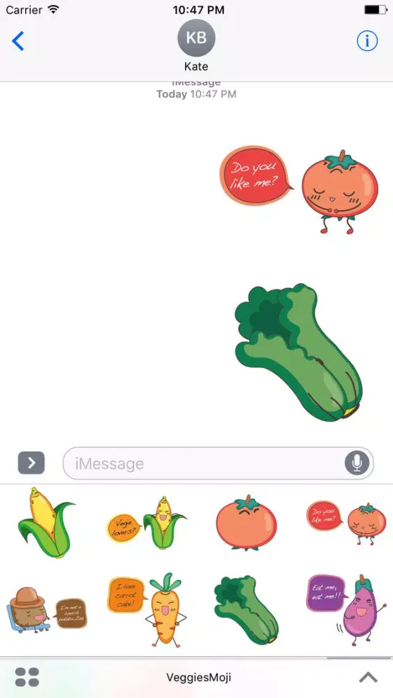 Zrzuty ekranu VeggiesMoji - Stickers for Vegans