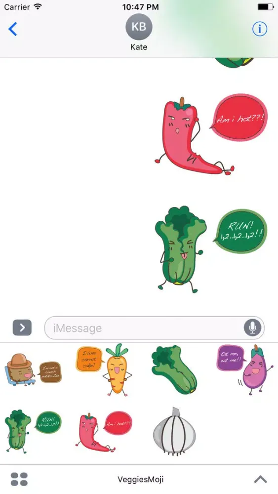 Zrzuty ekranu VeggiesMoji - Stickers for Vegans