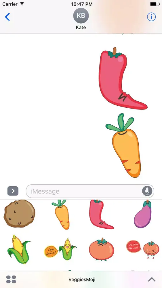 Zrzuty ekranu VeggiesMoji - Stickers for Vegans