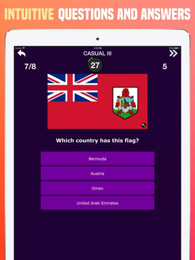 World Flags Quiz -Guess Trivia iPad  Ekran Görüntüleri