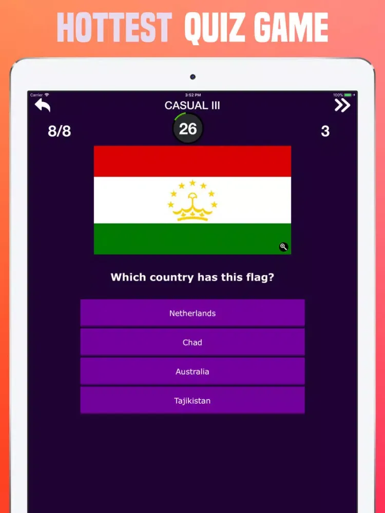 World Flags Quiz -Guess Trivia iPad  Ekran Görüntüleri