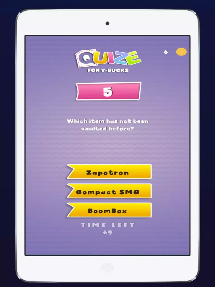 Screenshot di V-Bucks Quiz FortQuiz Chalange iPad 