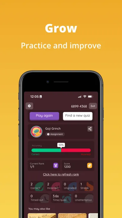 ภาพหน้าจอของ Quizizz: Play to Learn