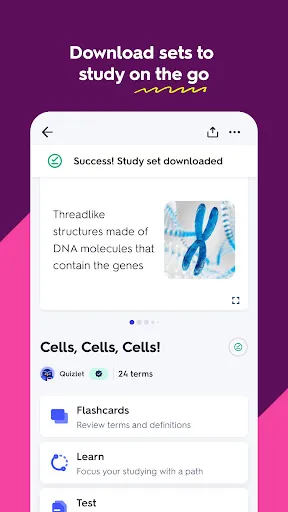 Ảnh chụp màn hình của Quizlet: AI-powered Flashcards