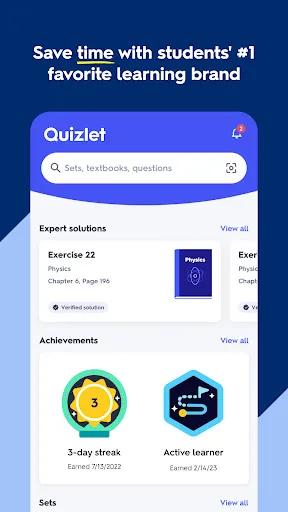 Ảnh chụp màn hình của Quizlet: AI-powered Flashcards