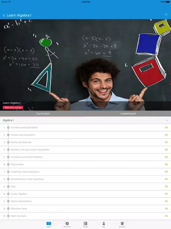 Capturas de pantalla de Learn Algebra I by GLB iPad 