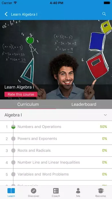 Capturas de pantalla de Learn Algebra I by GLB