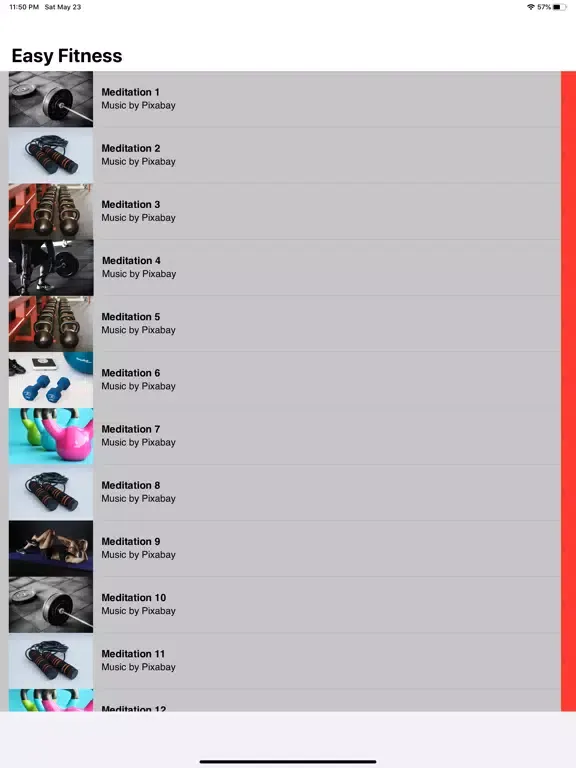 Easy Fitness Music iPad  Screenshots