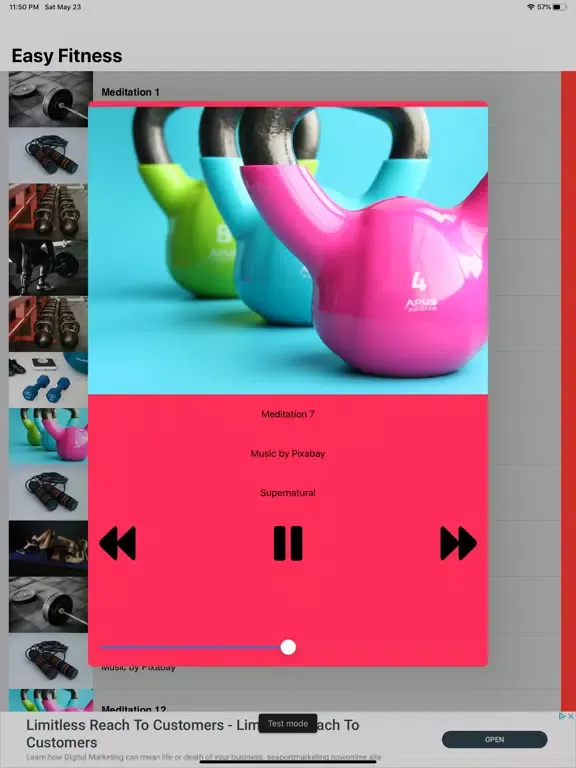 Easy Fitness Music iPad  Screenshots