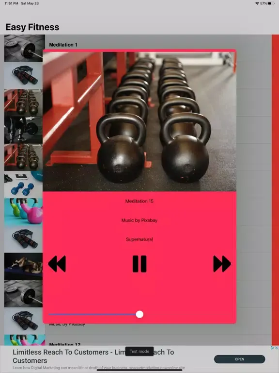 Easy Fitness Music iPad  Screenshots