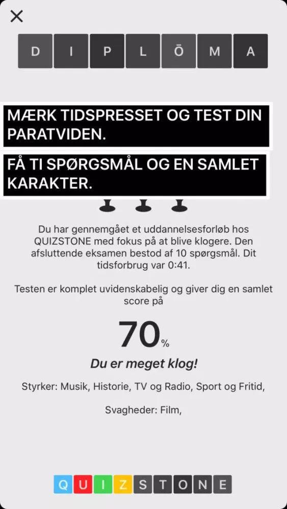 Ảnh chụp màn hình của Nytårsquiz
