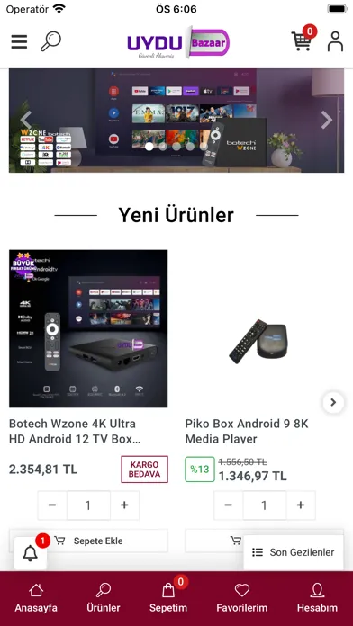Zrzuty ekranu Uydu Bazaar