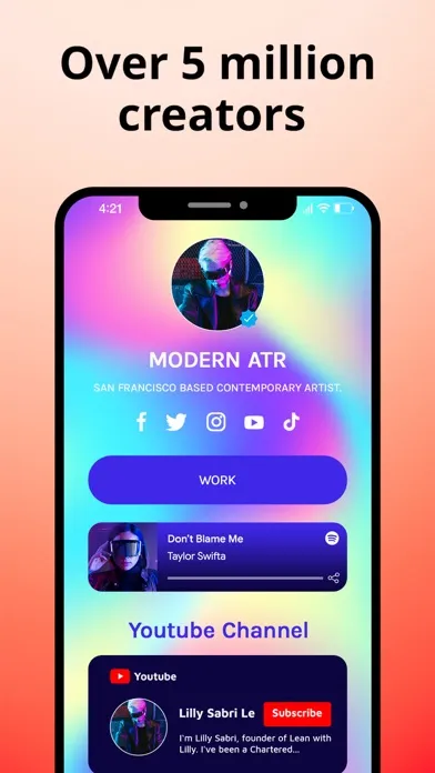 Captures d'écran de Linkbio - Link in bio builder