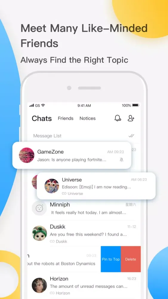 Ảnh chụp màn hình của QunQun-Your own community