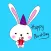 Cool rabbit sticker