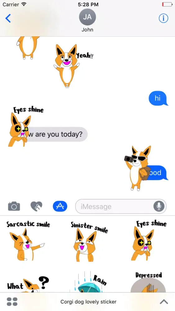 Скриншоты Corgi dog lovely sticker