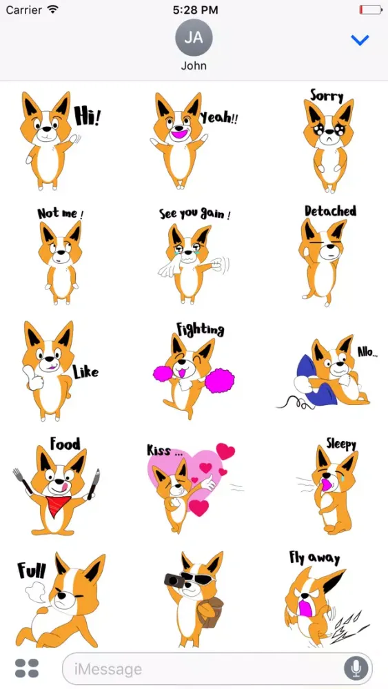 Скриншоты Corgi dog lovely sticker