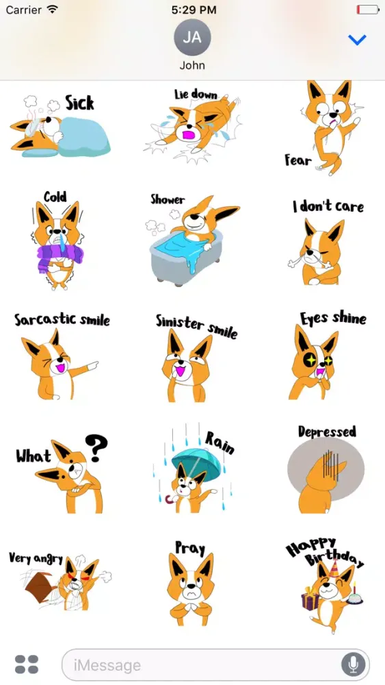 Скриншоты Corgi dog lovely sticker