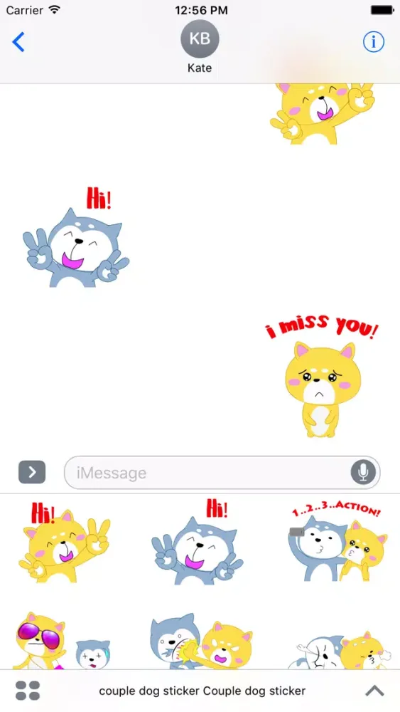 Zrzuty ekranu Couple dog sticker