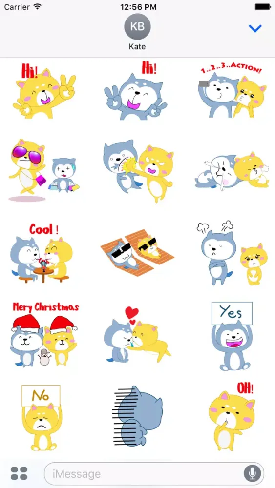 Zrzuty ekranu Couple dog sticker