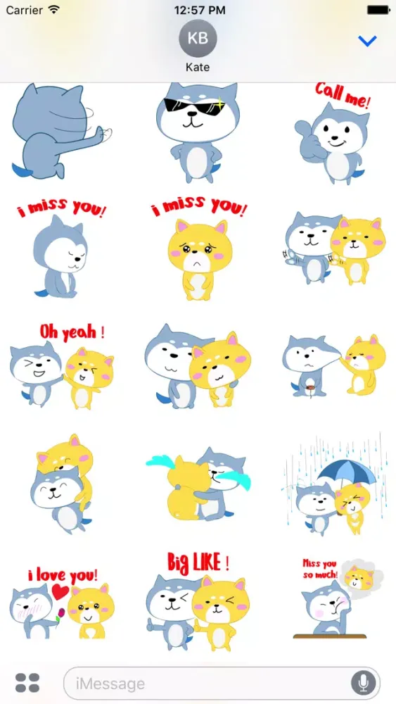Zrzuty ekranu Couple dog sticker