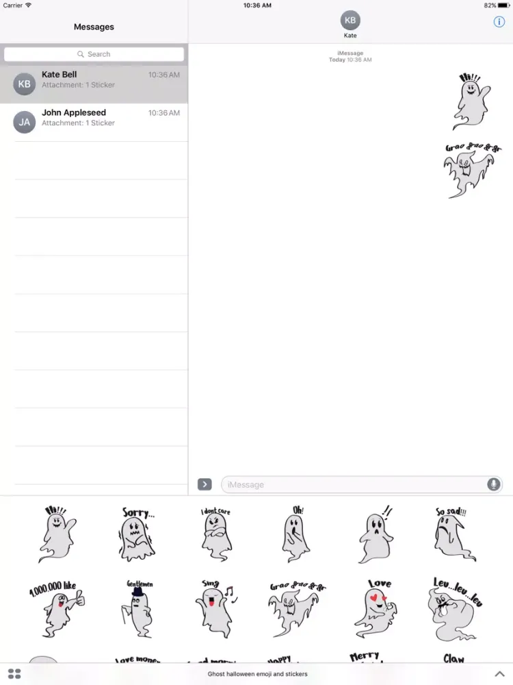 صور Cute ghost emojis & stickers iPad 