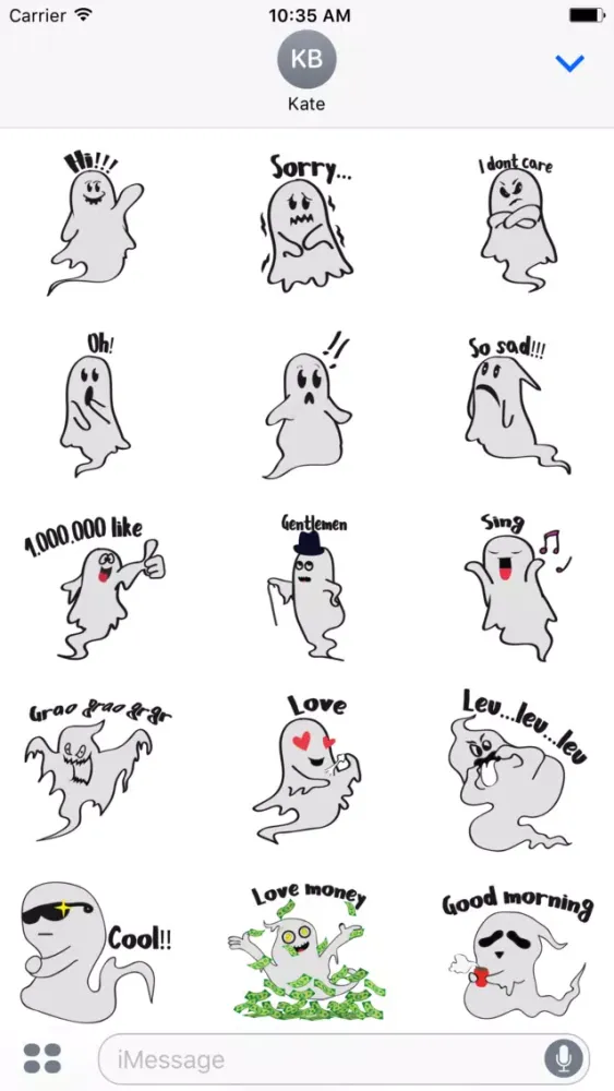 صور Cute ghost emojis & stickers