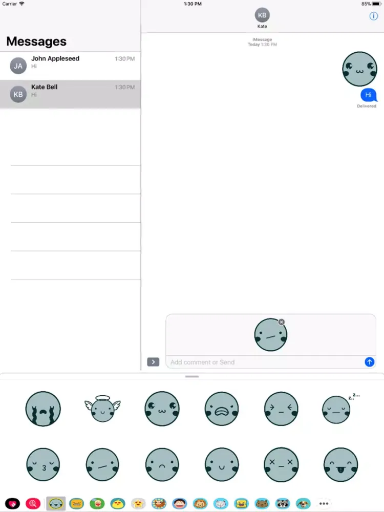 funny facemoji stickers iPad  স্ক্রিনশট